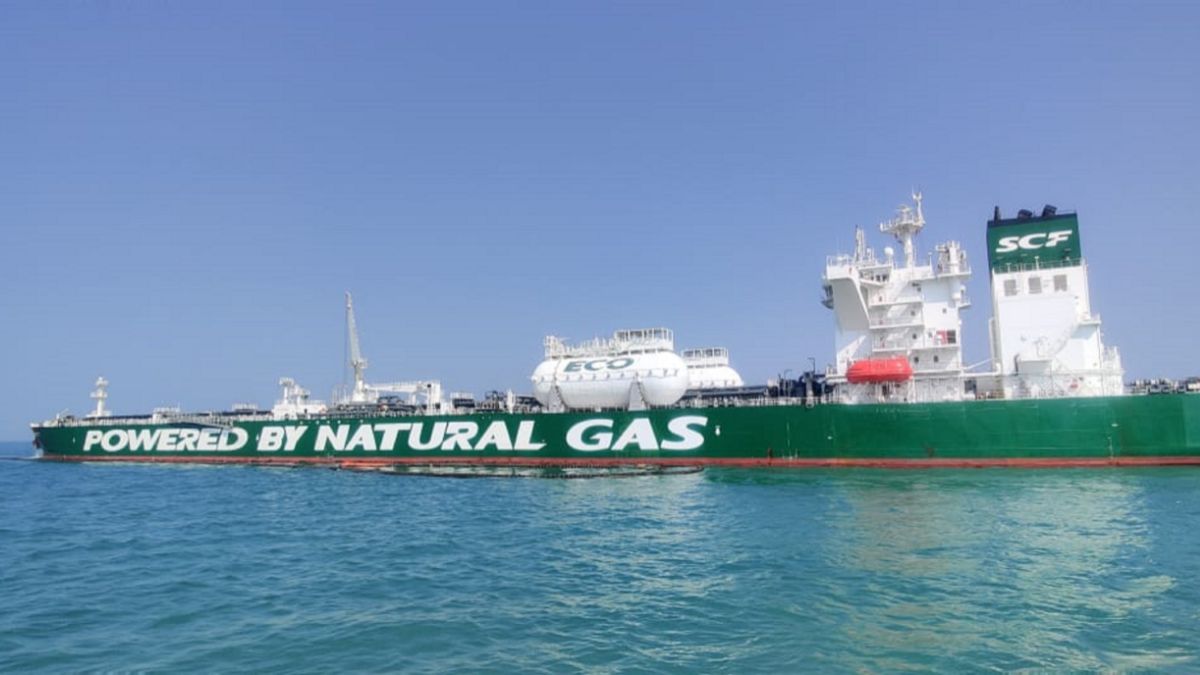 Adani Ports, Mundra has docked its first LNG fueled powered Crude oil Tanker