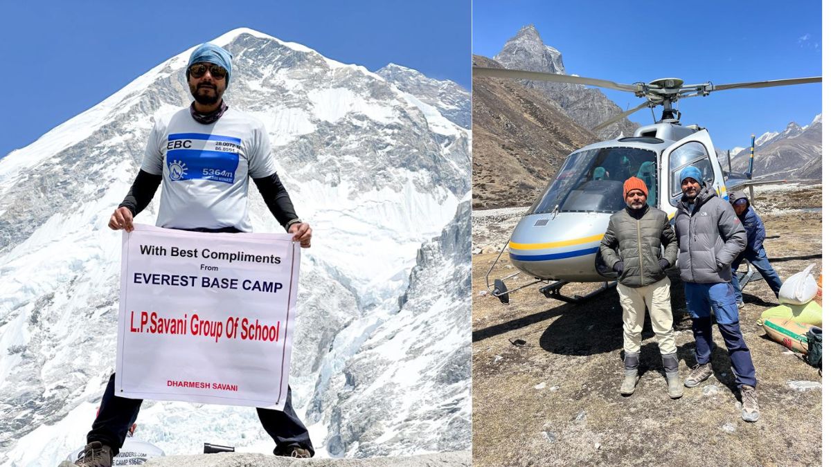 एल.पी. सवाणी के संचालक धर्मेंद्र सवाणी ने एवरेस्ट बेस कैंप को सफलतापूर्वक पूरा किया