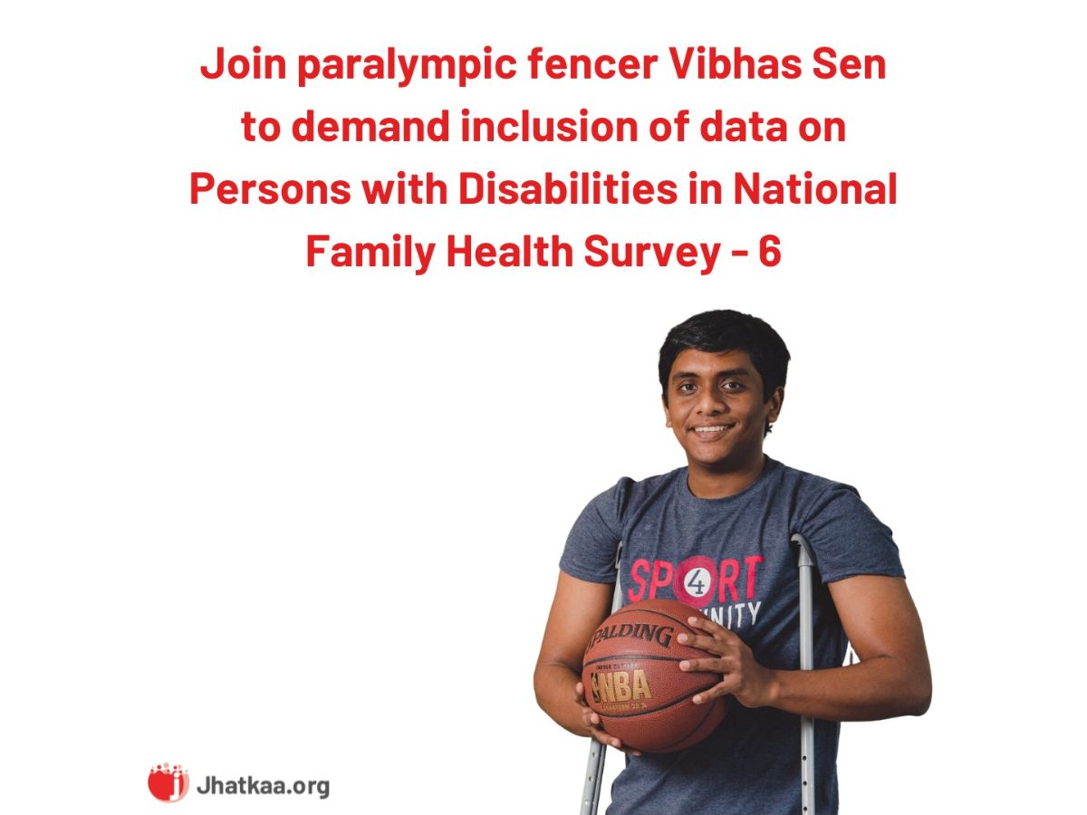 Paralympic fencer Vibhas Sen and Jhatkaa.org advocate for disability statistics in national health surveys