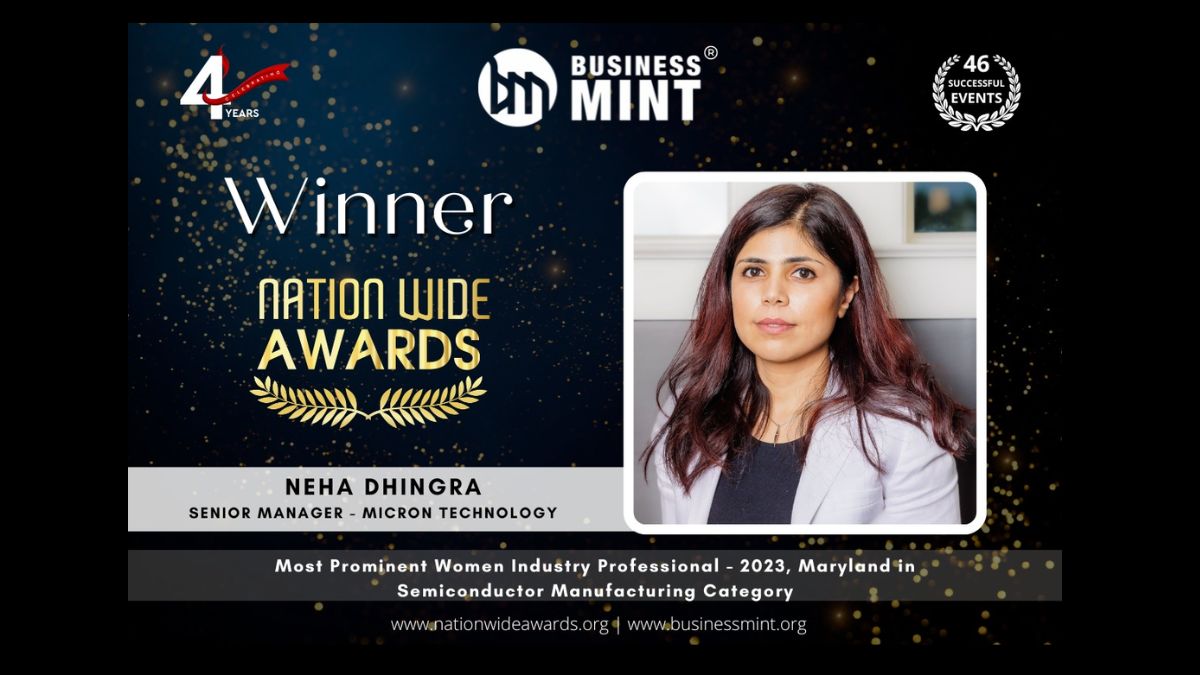 Neha Dhingra Wins 2023 Business Mint Nationwide Award for Most Prominent Women Industry Professional