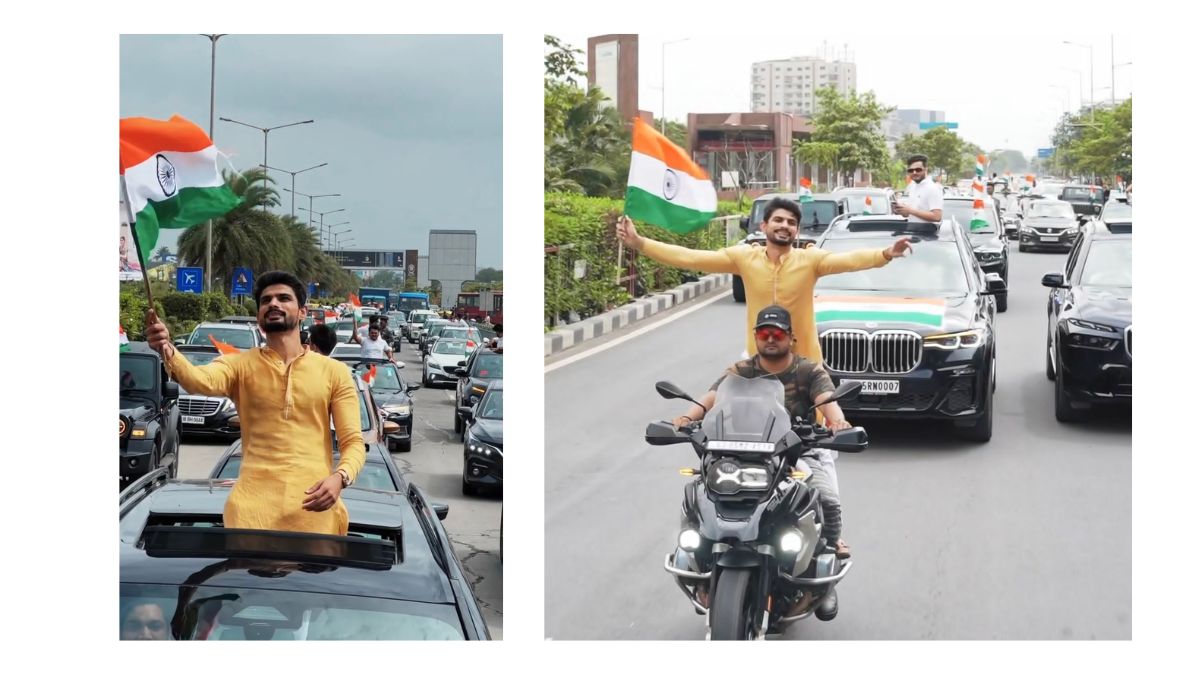 Surat : Realtor Dipak Bharwad hosts Tiranga Car Rally on 77th Independence Day