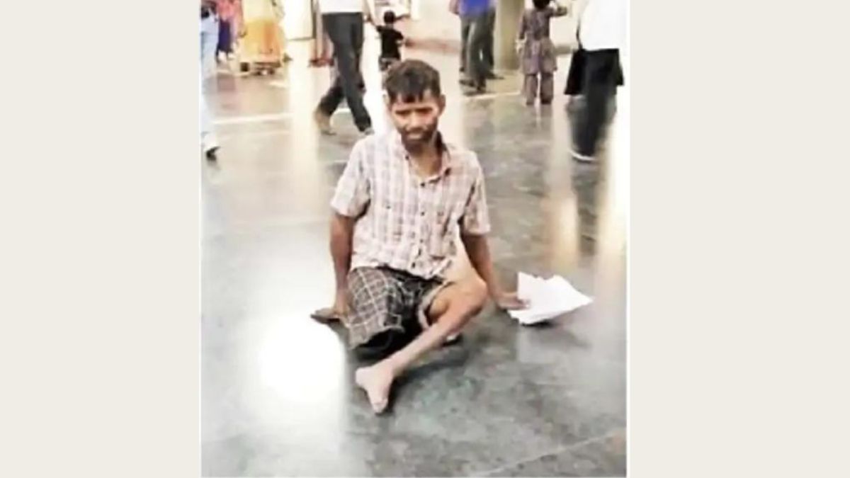 Disabled Patient Forced to Drag Himself at SMIMER Hospital Due to Lack of Wheelchair