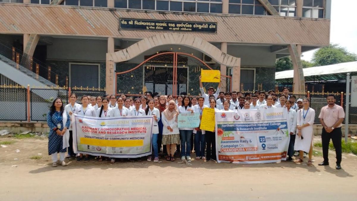 Swarrnim Startup & Innovation University organises Awareness Campaign on Chandipura Virus in Tintoda Village
