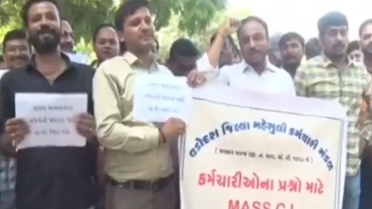 Revenue department strike in Vadodara, the blunt times