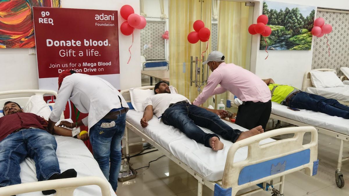 Adani Foundation blood donation record, the blunt times