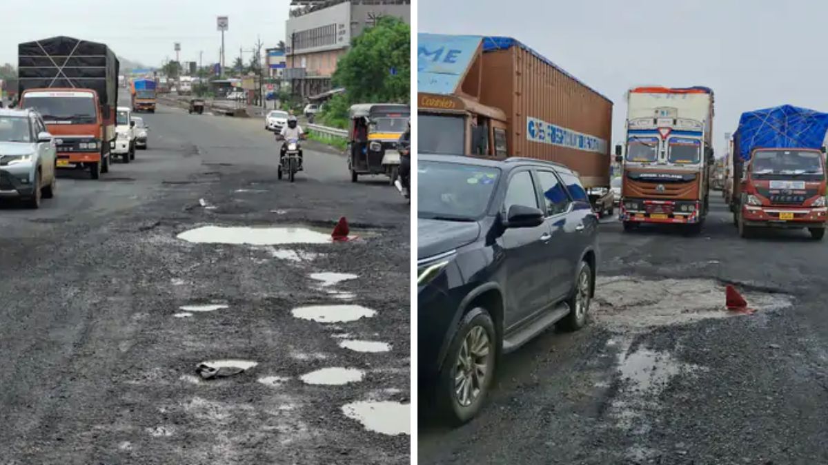 Mumbai-Surat Highway Pothole, the blunt times