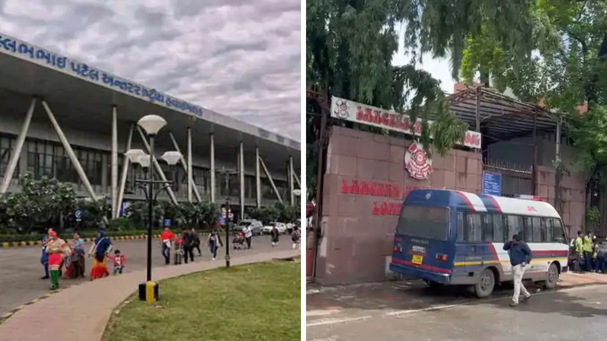 Bomb threat at Ahmedabad Airport and Surat schools, the blunt times