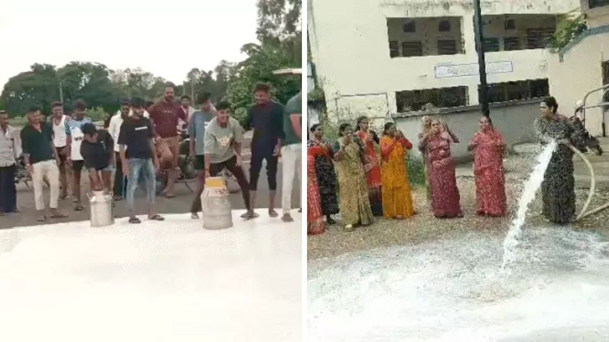 Milk agitation in Aravalli Gujarat, the blunt times