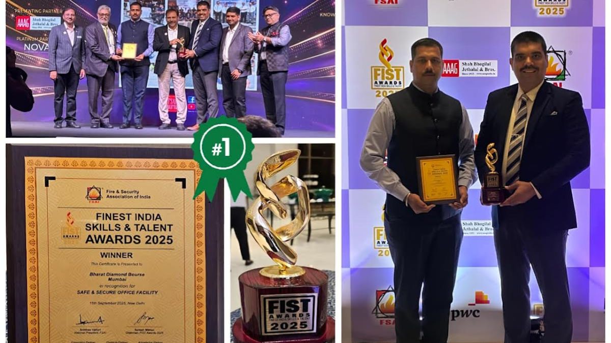 Bharat Diamond Bourse wins FSAI-FIST Award 2025, the blunt times