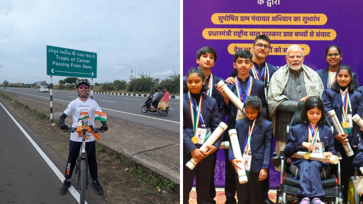 Arav Bharadwaj cycle yatra to Statue of Unity, the blunt times