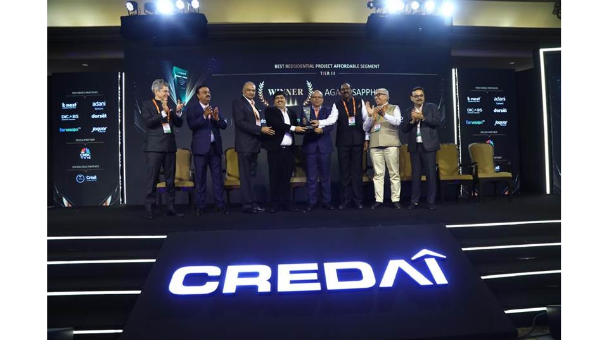 Agami Realty receives CREDAI honour for its award-winning Agami Sapphire project.-TBT