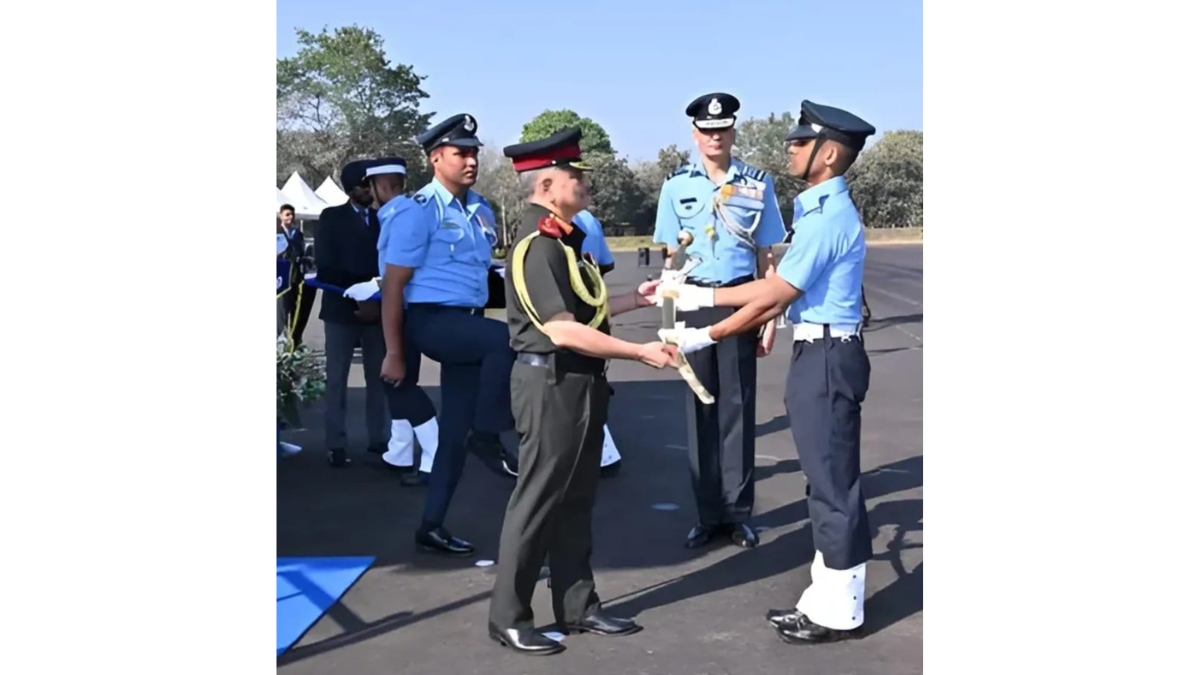Flying Officer Tanishq Agrawal awarded Sword of Honour at IAF Graduation Parade.=-TBT