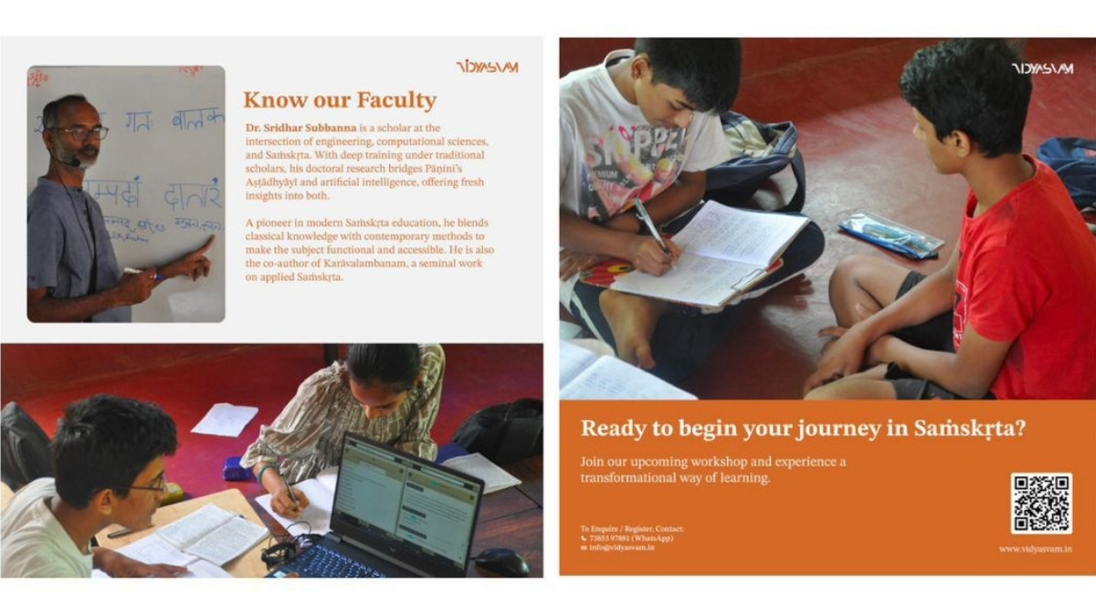 Vidyasvam Announces New Online Samskṛta Workshop Based on the Pāṇinian Method-PNN