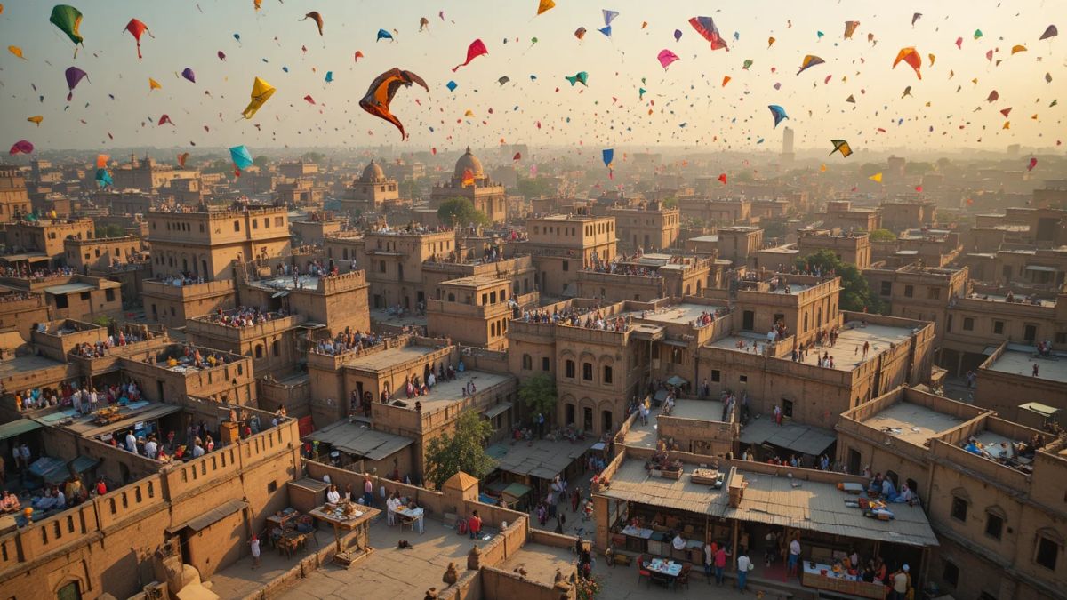 Uttarayan terrace tourism in Ahmedabad Pols, the blunt times