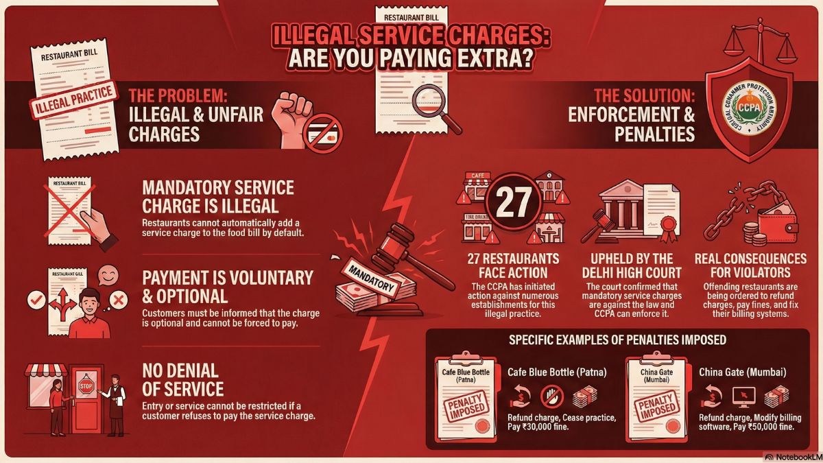 mandatory service charge restaurants India, the blunt times