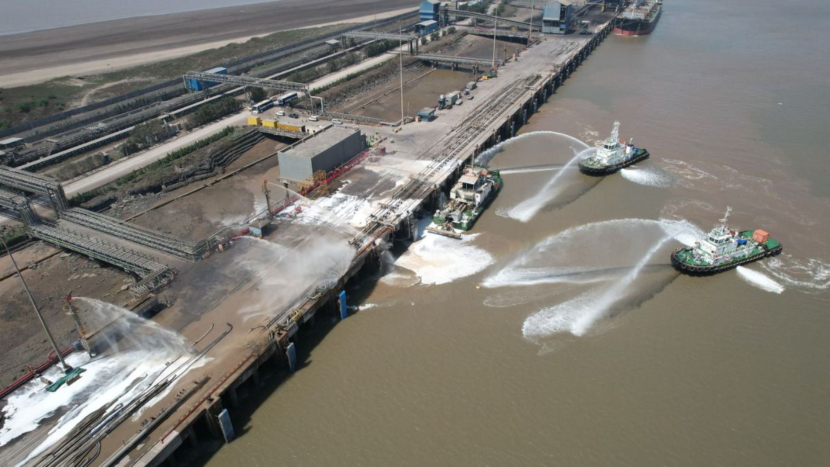 Adani Hazira Port drone attack mock drill, the blunt times
