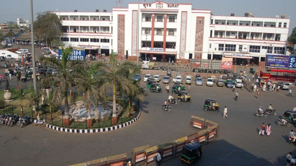 Surat station redevelopment train changes, the blunt times
