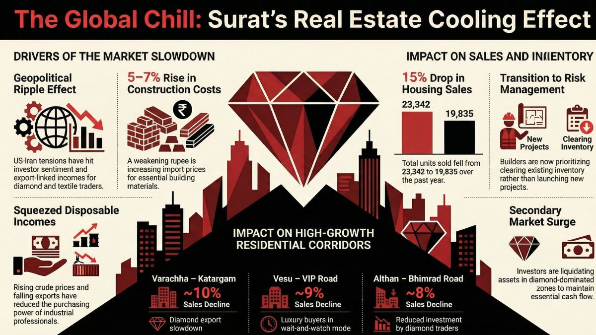 Surat real estate slowdown, the blunt times
