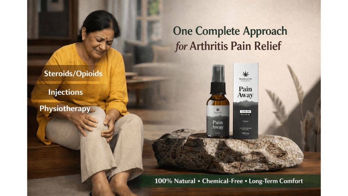 Namaste Organics pain oil for arthritis & it's long-term pain management.