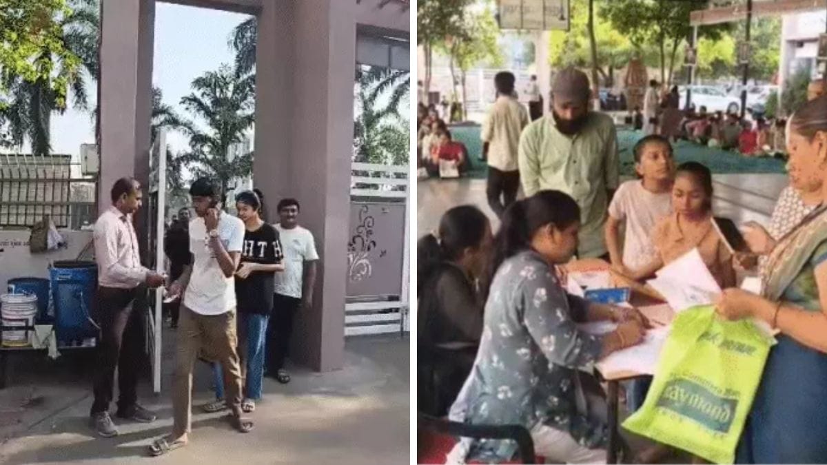 Surat government school admission rush, the blunt times