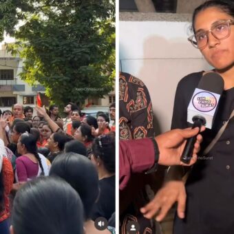 Rajhans Group BJP Surat controversy, the blunt times