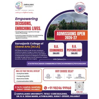 Sarvajanik University Introduces Liberal Arts Programmes to build Analytical, Research and Human-Centric Leaders-TBT