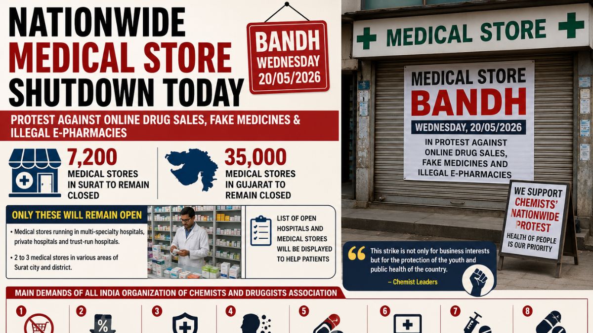 Gujarat medical store shutdown online drug sales, the blunt times