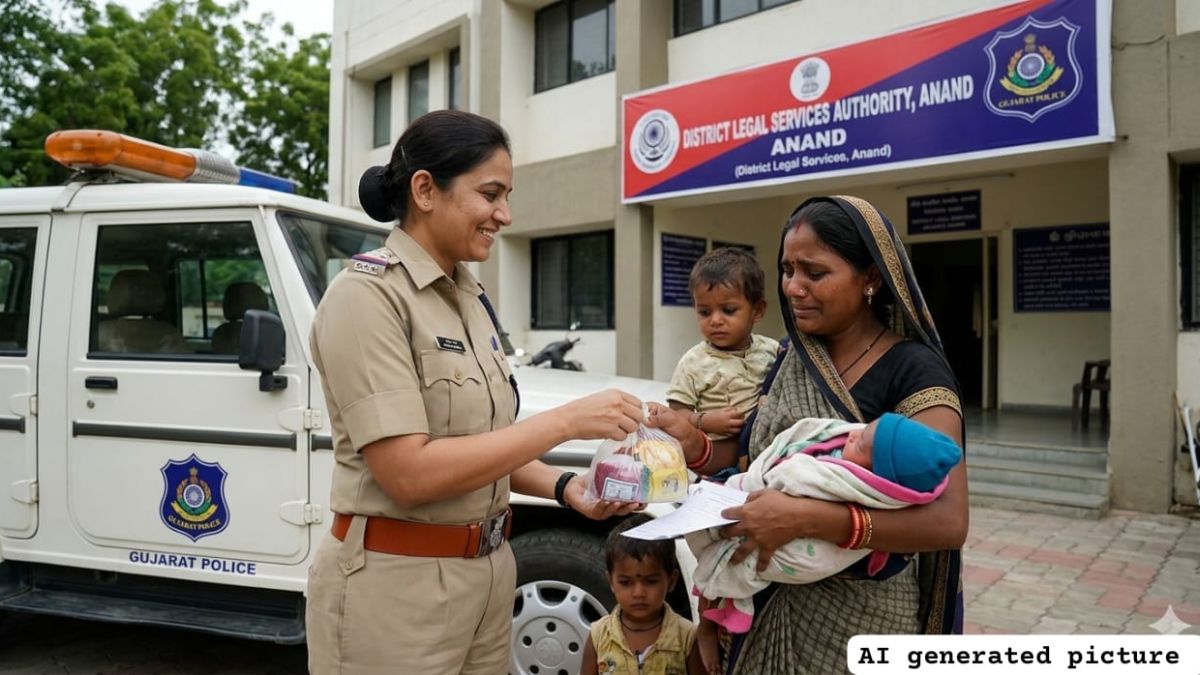 Abandoned After Bail, Migrant Mother Finds Support from Gujarat Police Gujarat Police help migrant mother, the blunt times