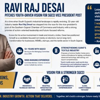 Ravi Raj Desai SGCCI vice president election, the blunt times