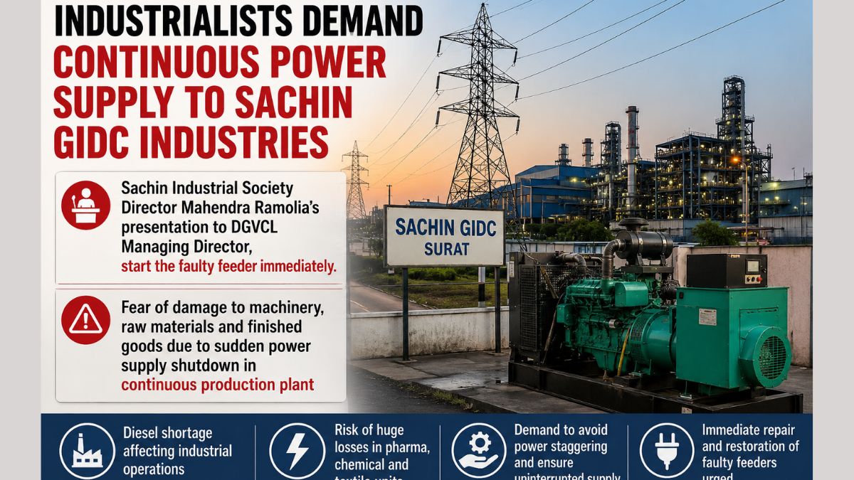 Sachin GIDC power supply demand, the blunt times