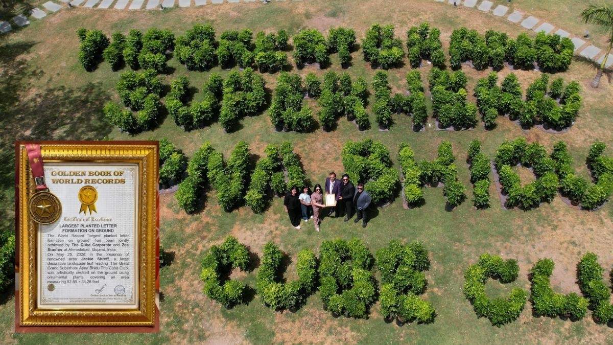 The Cube Club Creates World Record with 10,000 Plant Green Installation, Celebrates 1 Lakh Tree Plantation Milestone with Jackie Shroff-TBT