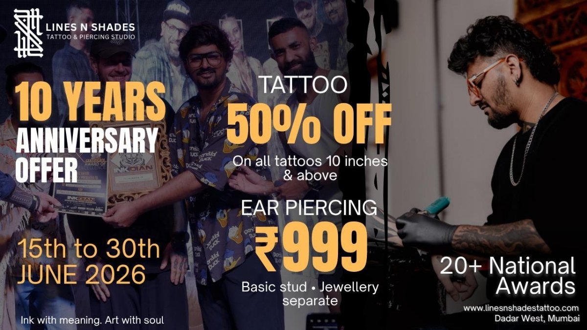 Lines N Shades Tattoo Studio Marks a Decade of Artistic Excellence in Mumbai Lines N Shades Tattoo Studio Marks a Decade of Artistic Excellence in Mumbai-PNn