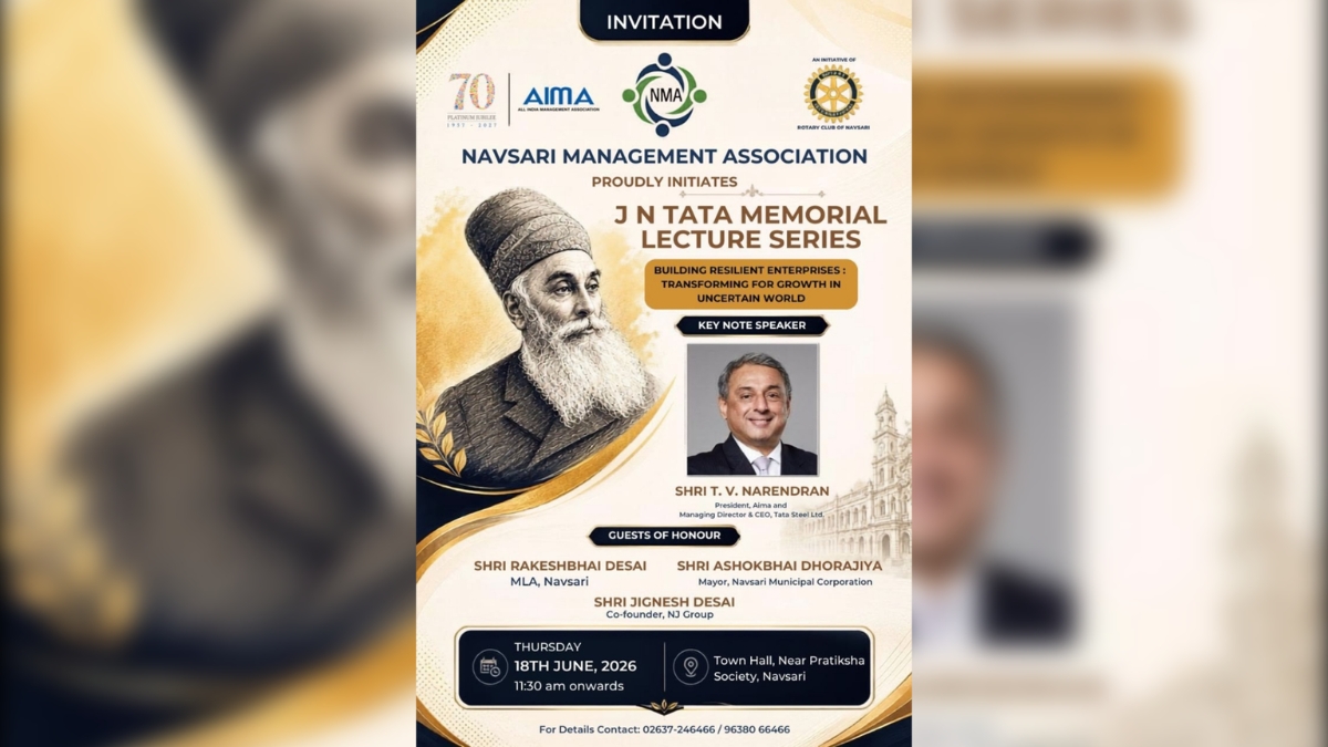 T. V. Narendran Delivers J. N. Tata Memorial Lecture in Navsari-TBT