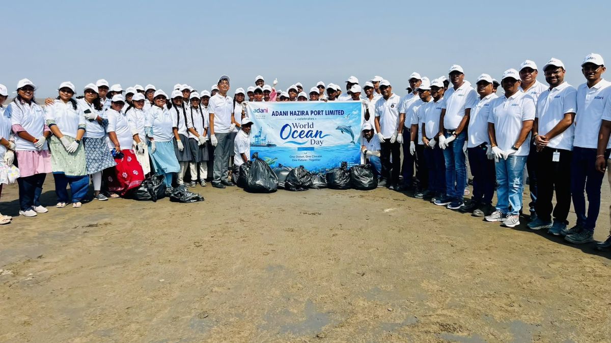 Adani Hazira Port Leads Coastal Conservation Effort with Suvali Beach Cleanup Drive Suvali Beach cleanup drive Adani, the blunt times