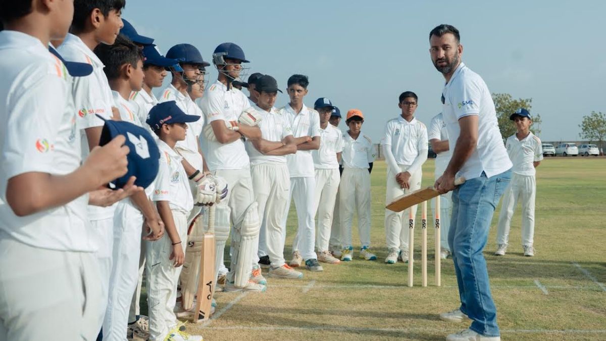 Cheteshwar Pujara Academy Partners Spin & Swing to Boost Rural Cricket Talent in Rajkot Rural cricket development in Rajkot, the blunt times