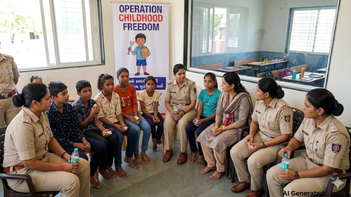 Gujarat Police Rescue 84 Child Labourers in 14-Day Statewide Crackdown Operation Childhood Freedom Gujarat, the blunt times
