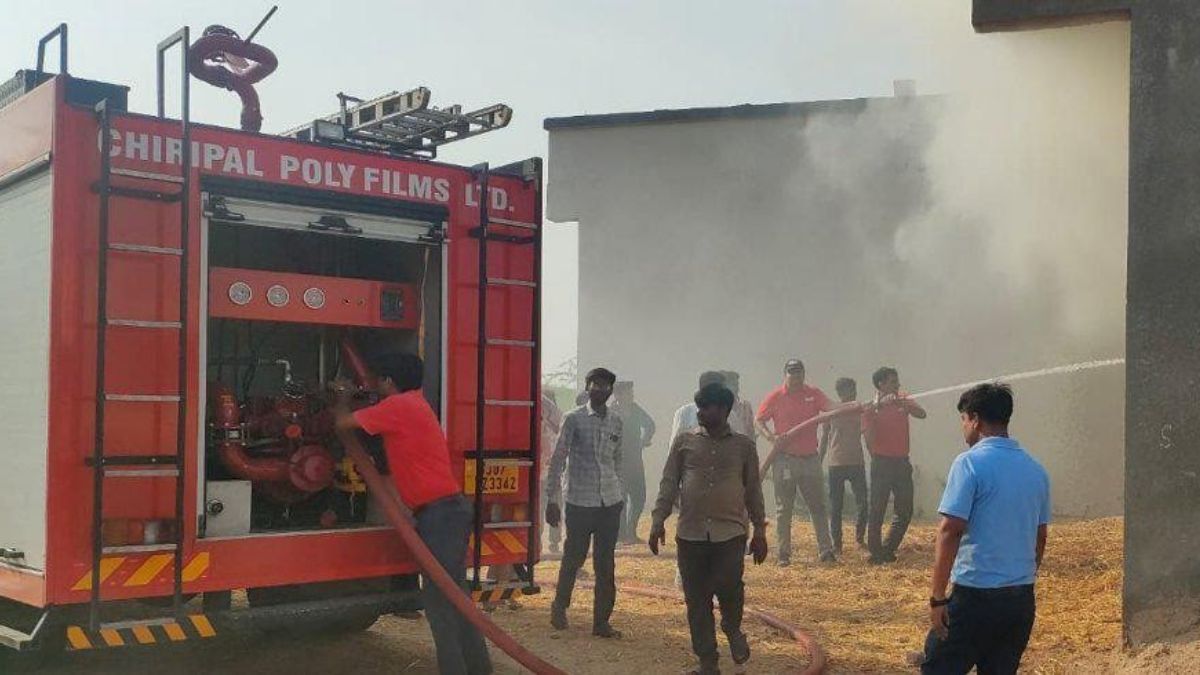Chiripal Poly Films fire rescue team, the blunt times