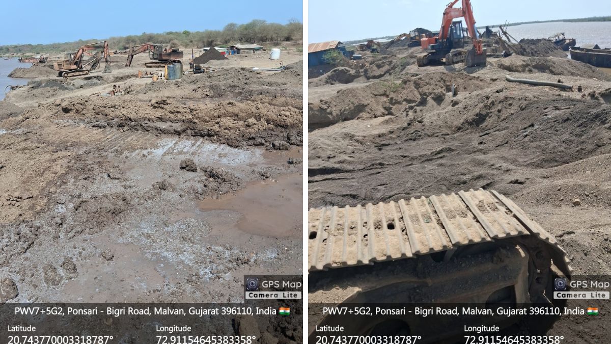 Navsari illegal sand mining, the blunt times