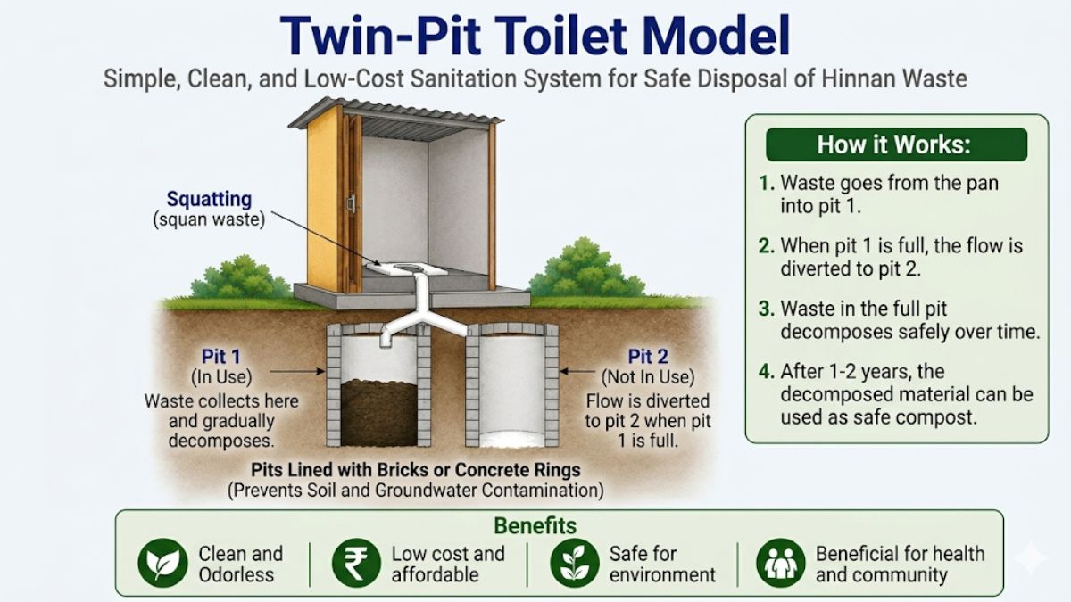 Gujarat : Dang Emerges as India’s Model District for Sustainable Twin-Pit Toilets Dang twin-pit toilet adoption Gujarat, the blunt times