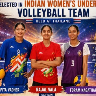 Rajal Vala India U-18 Volleyball Captain Gujarat, the blunt times