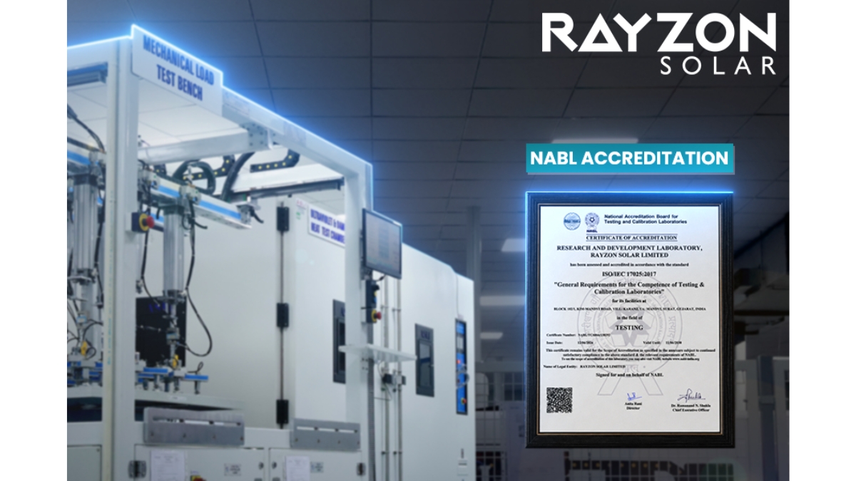 Rayzon Solar's NABL-Accredited R&D Laboratory Marks a New Benchmark for Quality and Innovation in India's Solar-TBT