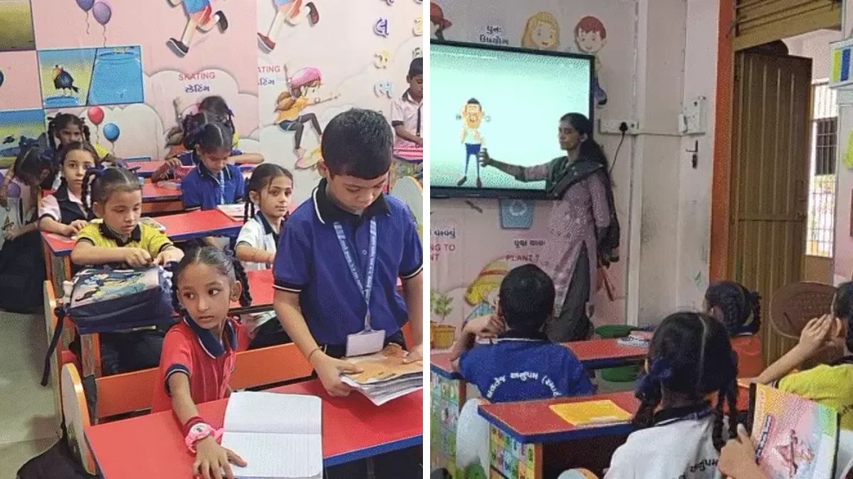 AMC Smart Schools Witness Massive Shift as Thousands Leave Private Schools AMC Smart Schools Ahmedabad, the blunt times