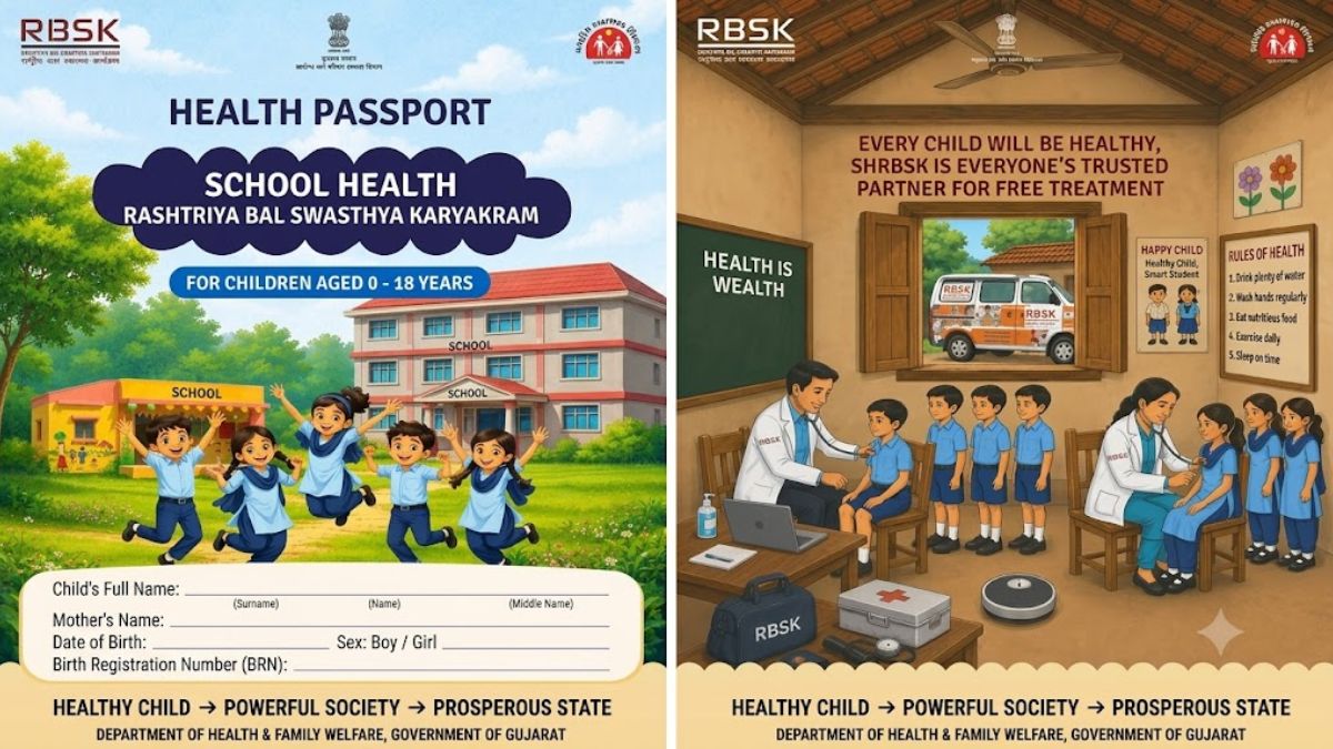 Gujarat Launches Health Passport for 1.89 Crore Children Under RBSK Gujarat Health Passport scheme, the blunt times