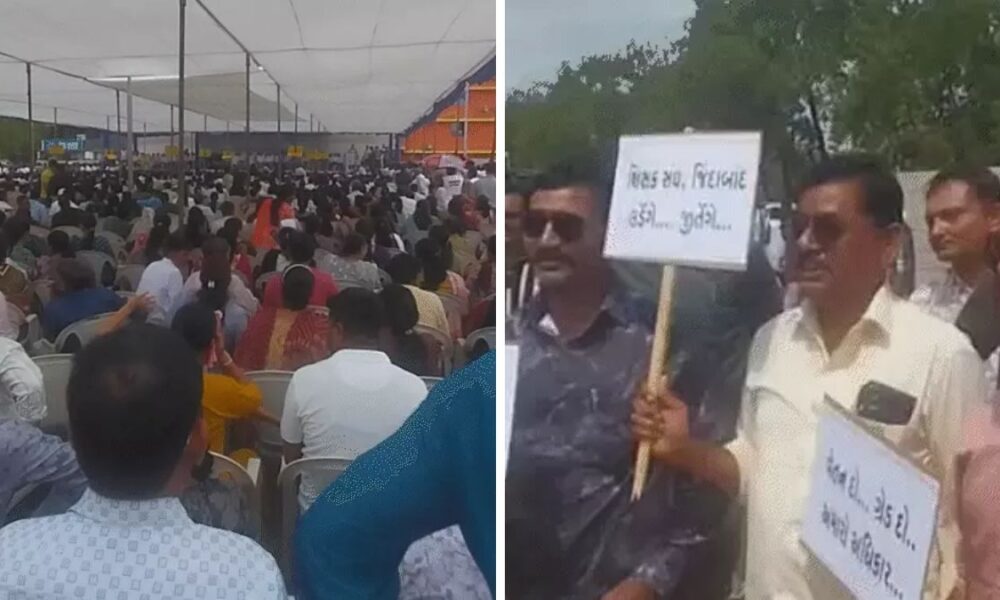 Gujarat teachers protest TET, the blunt times