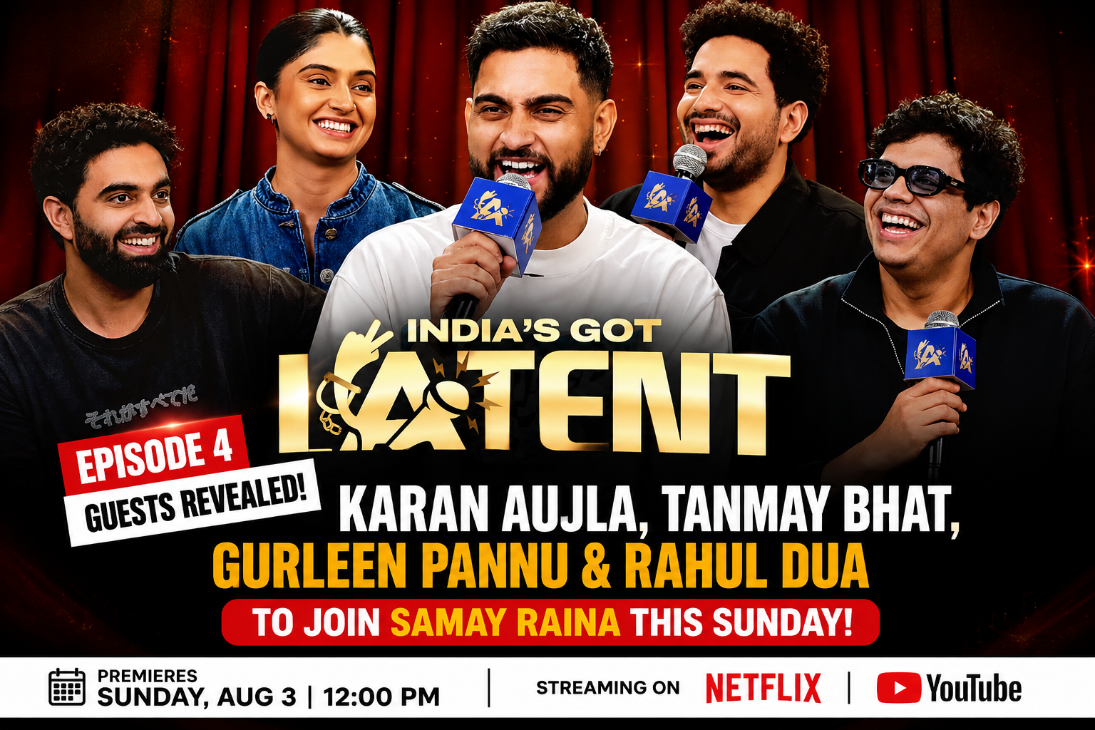 India’s Got Latent Episode 4 Guest Lineup Announced: Karan Aujla, Tanmay Bhat & More Join Samay Raina