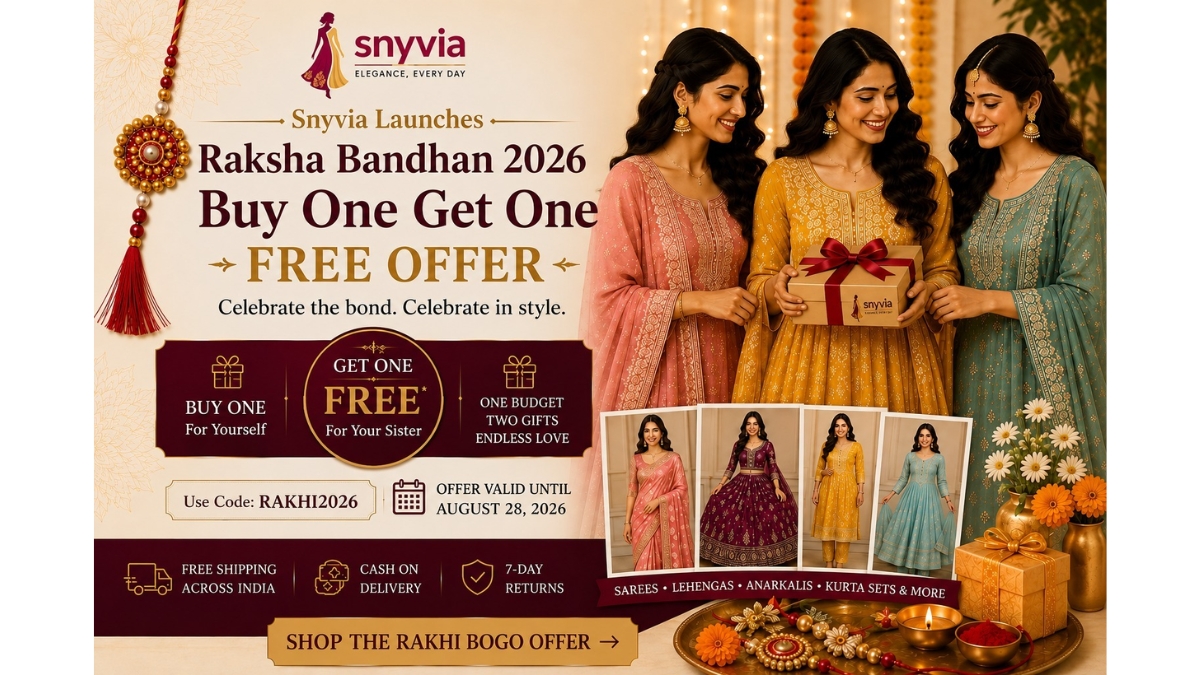 Snyvia Launches Raksha Bandhan 2026 Buy One Get One Free Offer on Women's Ethnic Wear-TBT