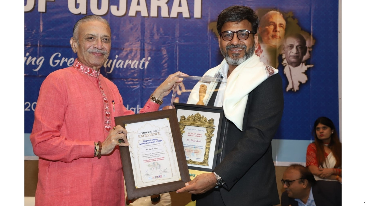 Dr. Tarak Patel honoured with Gujarat Vikas Asmita Award
