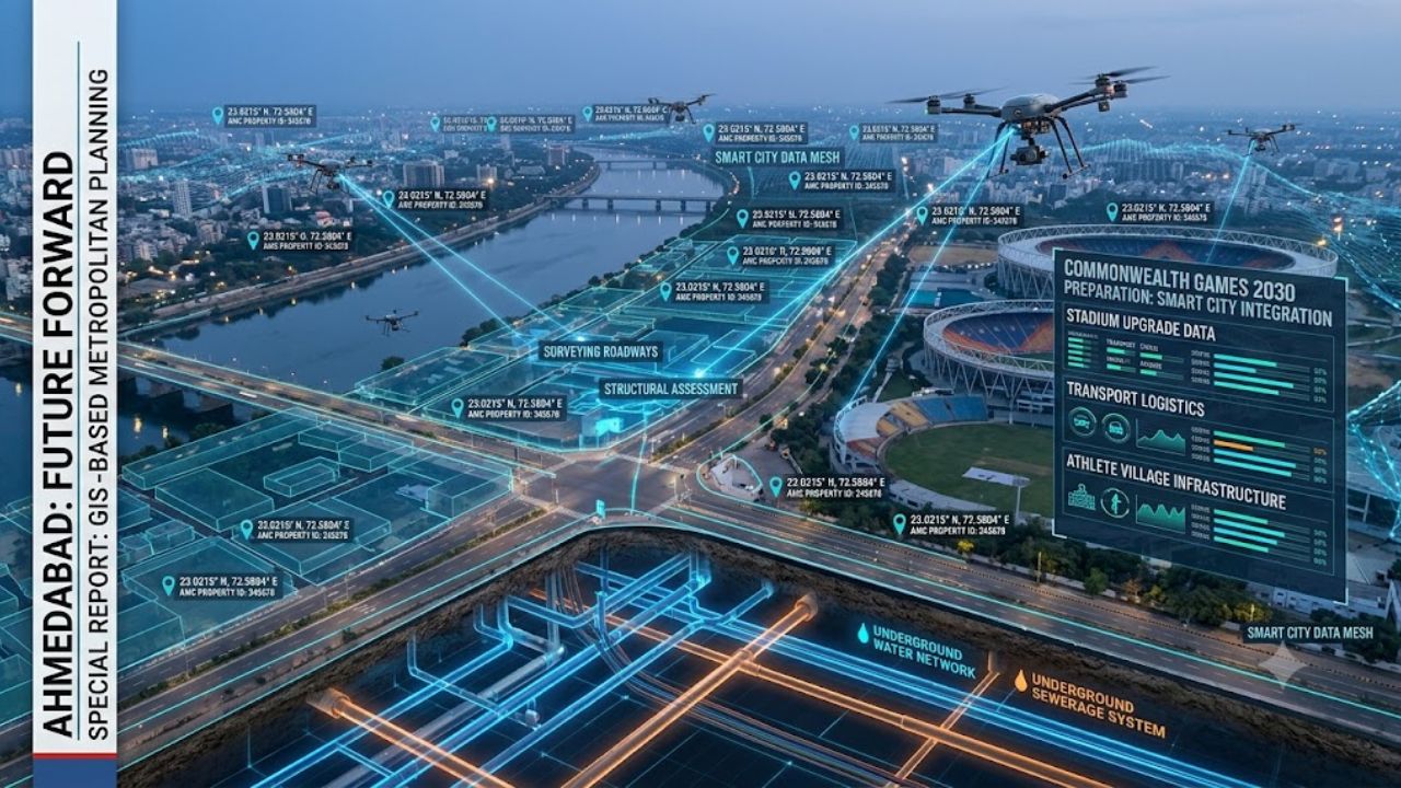 Ahmedabad Gets Rs.240 Crore 3D GIS Mapping Project Ahead of Commonwealth Games Ahmedabad 3D GIS mapping project, the blunt times