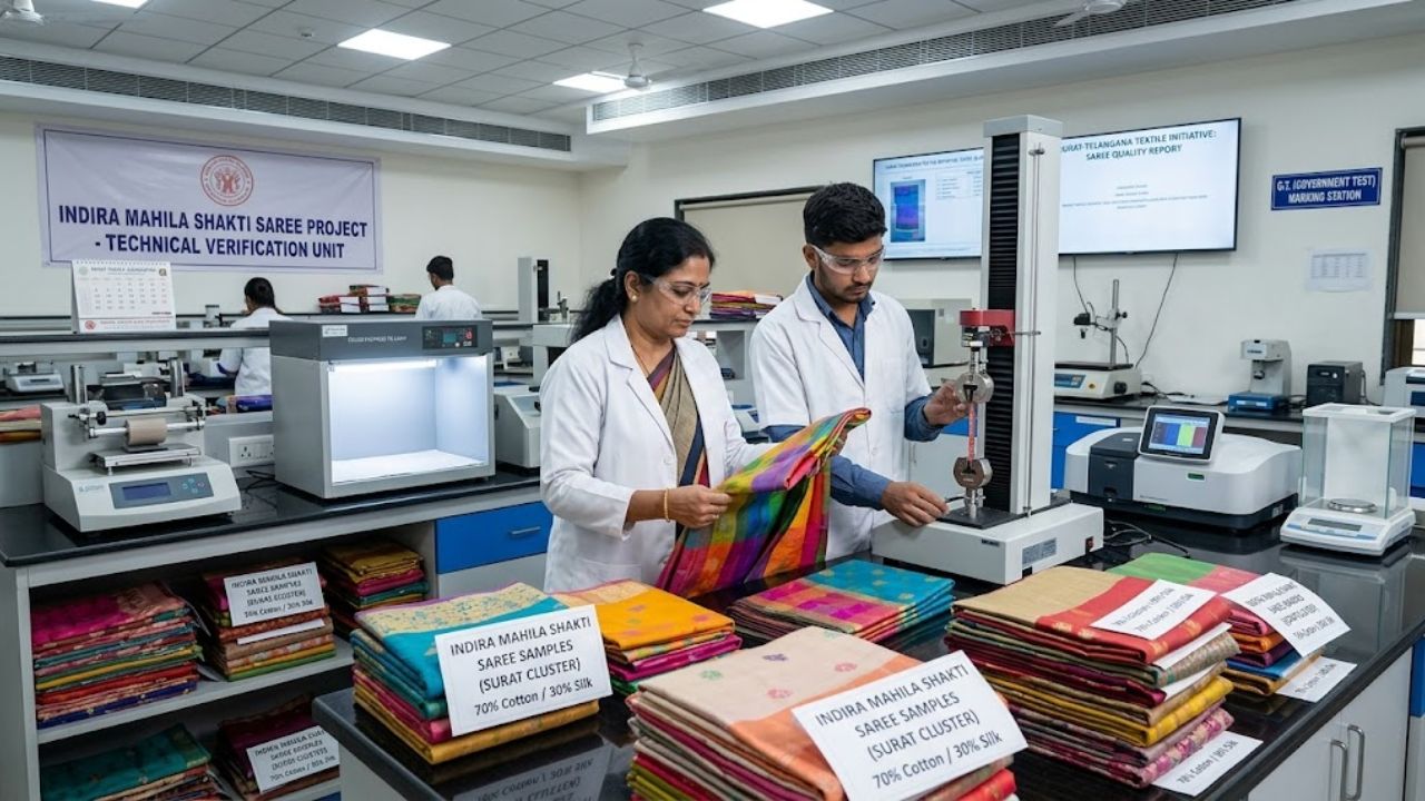 Surat : MANTRA Gets Telangana’s Trust for Saree Quality Testing MANTRA Surat textile testing Telangana, the blunt times