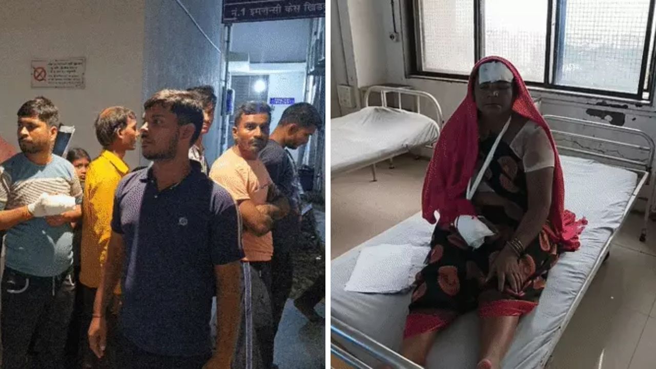 Surat accident workers injured, the blunt times